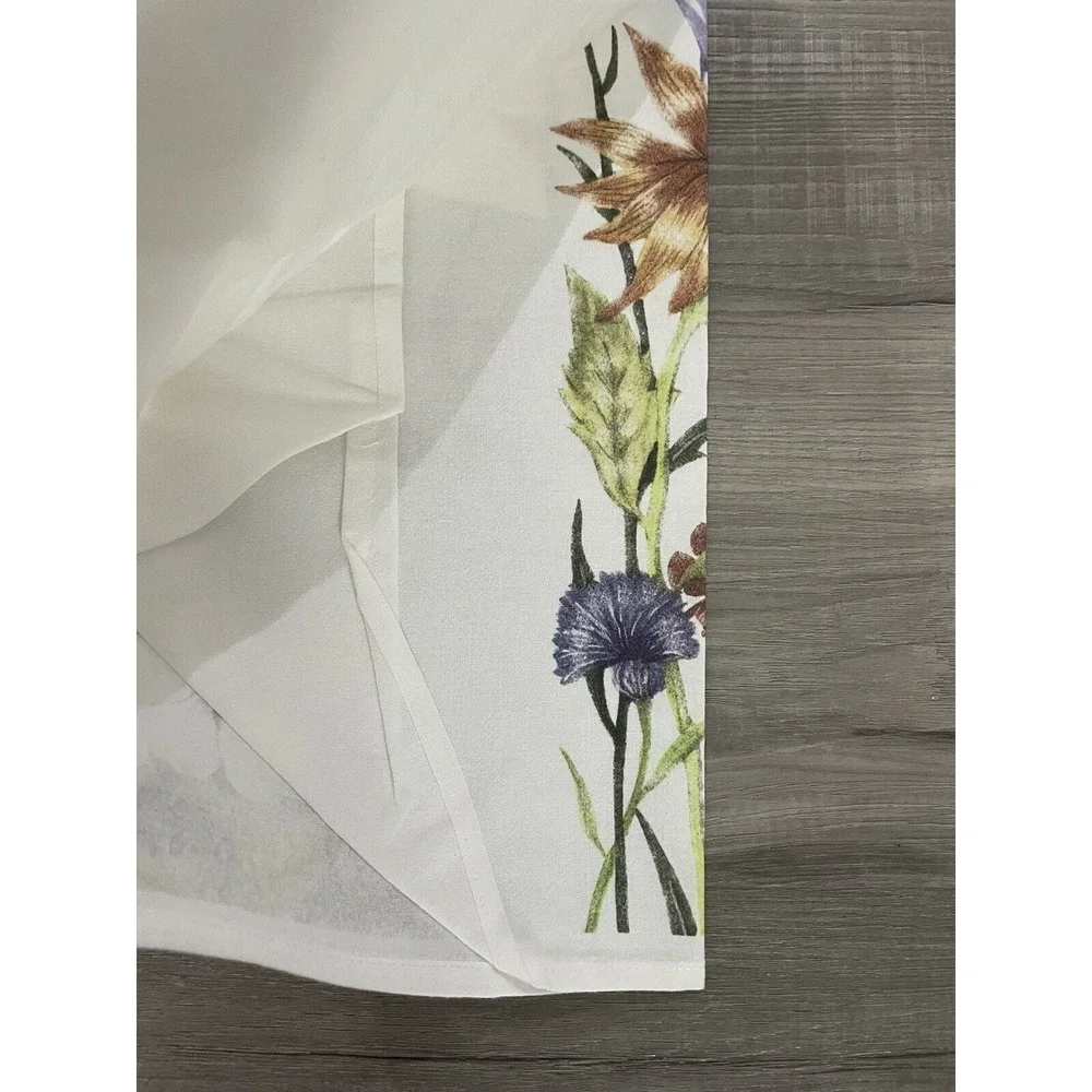 Montgomery Street Rabbit with Flowers Cotton‎ Flour Sack Dish Towel NWT